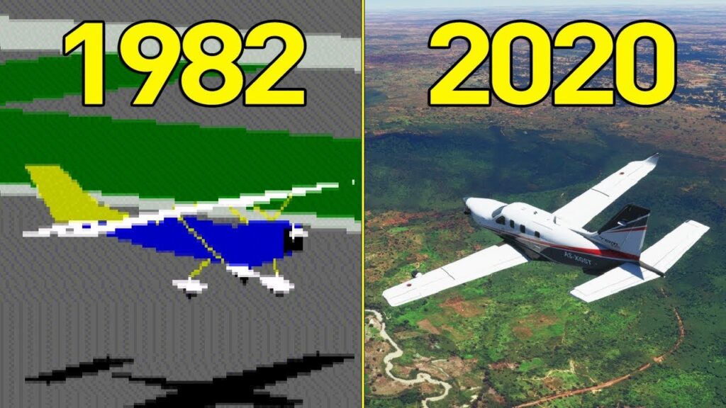 1982 and 2020 Flight Simulator